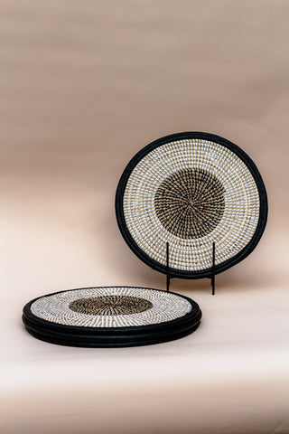 Tischset mit Umrandung Kreis (4er Set)